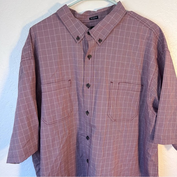 Dickies Relaxed fit XXL Red Striped Pocket Button up - Picture 3 of 10